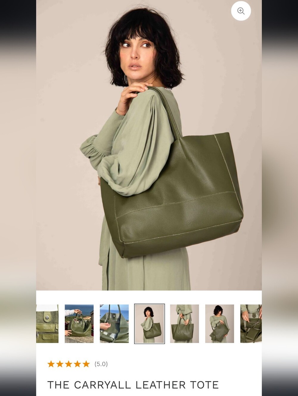 Adoratti Green The Carryall Leather Tote From Italy